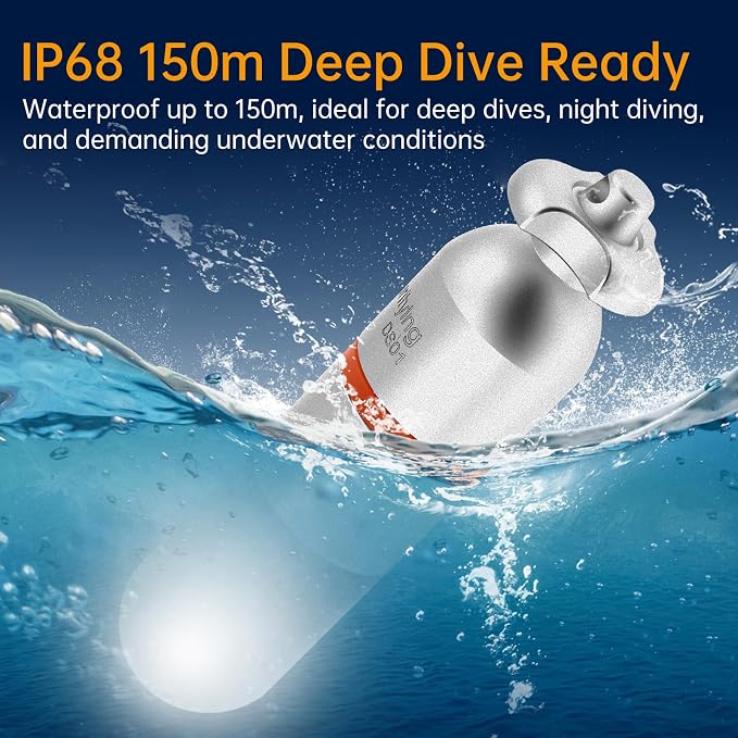 SecurityIng 4Pcs Scuba Dive Strobe Signal Light, Mini Tank Light Night Dive Marker Light, Underwater 150M LED Flashing Safety Light Beacon Diving Light with AAA Battery -White