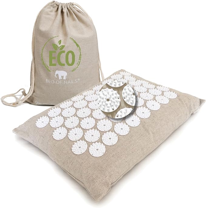 Bed of Nails ECO Cushion Original Bon Acupressure Mat Design with 2520 Precision Nails for Relaxation, Meditation, and Muscle Recovery, 16 x 11 x 4