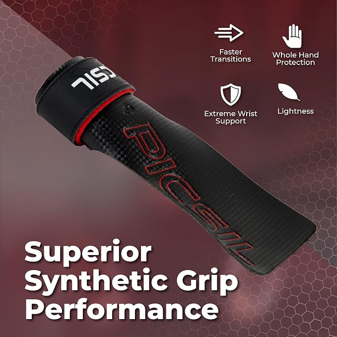 PICSIL - RX Grips | Synthetic Workout & Gymnastics Grips | Ultra-Resistant Carbon Fibre for Cross Training | Helps Prevent Tears & Blisters | Carbon Fibre Material | Use wiht Chalk |