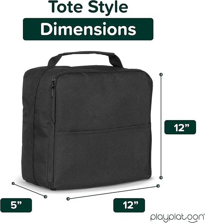 Play Platoon Cornhole Bag Carrying Bag, with 4 Separation Pouches, Black