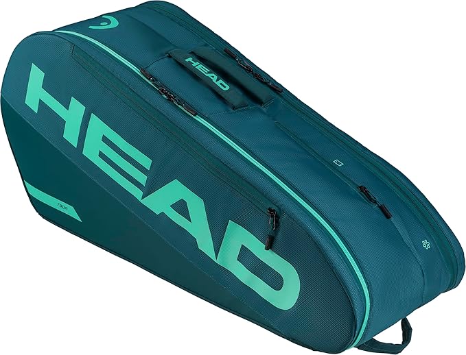 HEAD Tour Racquet Bag M (6R) Tennis Bag - Holds Up to 6 Racquets, CCT+ Climate Control Technology, 2 Main Compartments, Shoe Pocket & Backpack Carry System