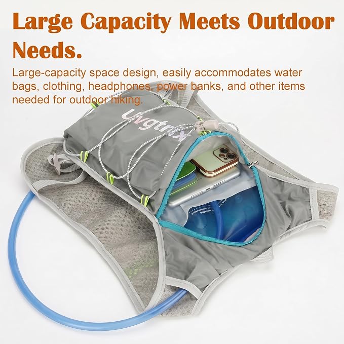 Hydration Vest Backpack with 2L Water Bladder, Lightweight Breathable Run Pack for Cycling Hiking Climbing Running