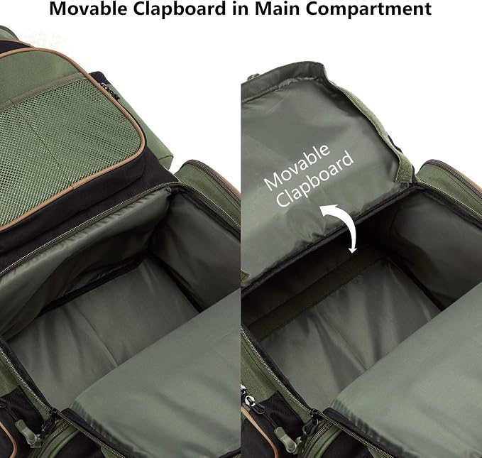 BASSDASH Fishing Tackle Backpack Water Resistant Tactical Bag Soft Tackle Box with Rod Holder and Protective Rain Cover