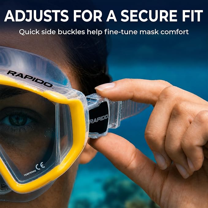 Rapido Clareza Three Lens Mask and Snorkel Combo