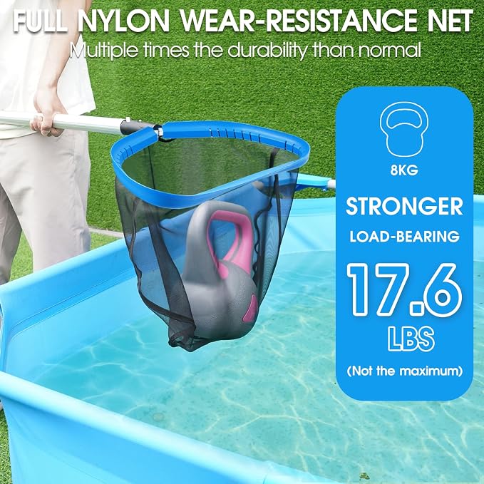TidyMister Self Repair Pool Net with 12 FT Telescopic Pole