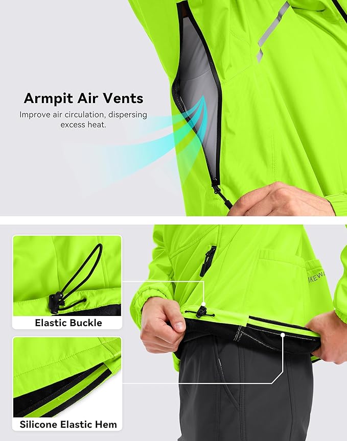 Bikewa Men's Winter Cycling Jackets Thermal Warm Water Resistant Bike Running Windproof Jacket