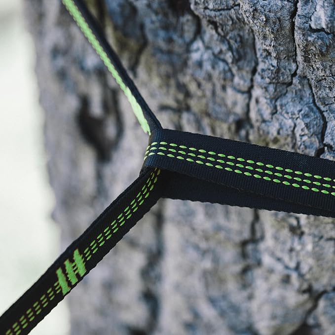 Wise Owl Outfitters Hammock Straps for Trees – 10ft Heavy-Duty Tree Hanging Kit with Carabiners, 38 Loops & Hooks – Essential Hammock Accessories for Camping