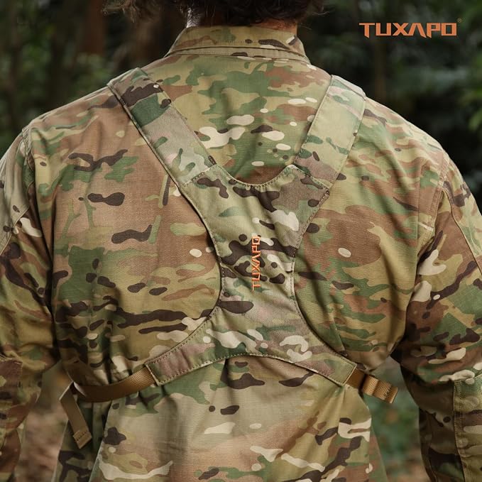 Binocular Harness Chest Pack with Rangefinder Pouch Rain Cover Bino Case for Hunting Hiking Shooting