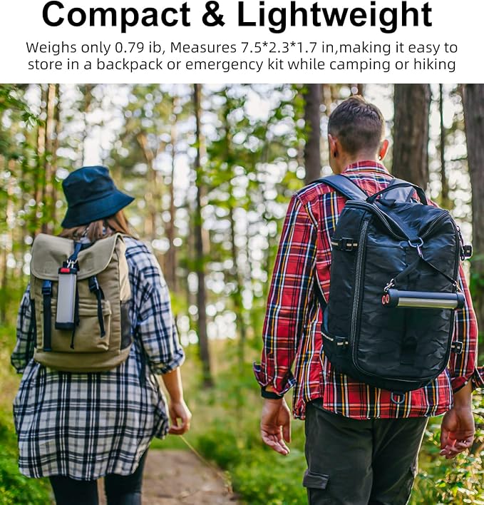 Solar Camping Lantern,1800LM,13 Light Modes, 3000mAh Battery, IP66 Waterproof,Rechargeable Camping Lights LED Flashlight for Hurricane, Emergency, Power Outages Home