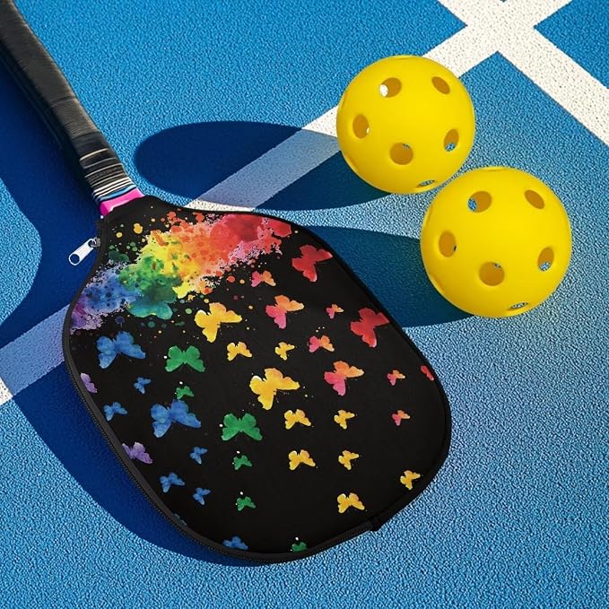 Pickleball Paddle Covers, Fits Standard Pickleball Racquets, Durable Zippered Paddle Cover Universal 8.6 x 11.4Inch