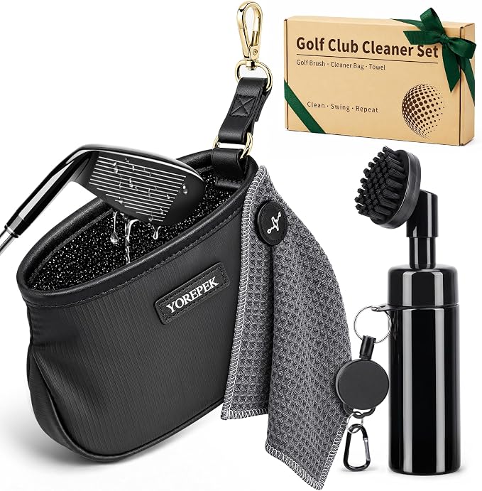 YOREPEK Product Image Golf Club Cleaner Bag 3-in-1 Golf Club Cleaner Set