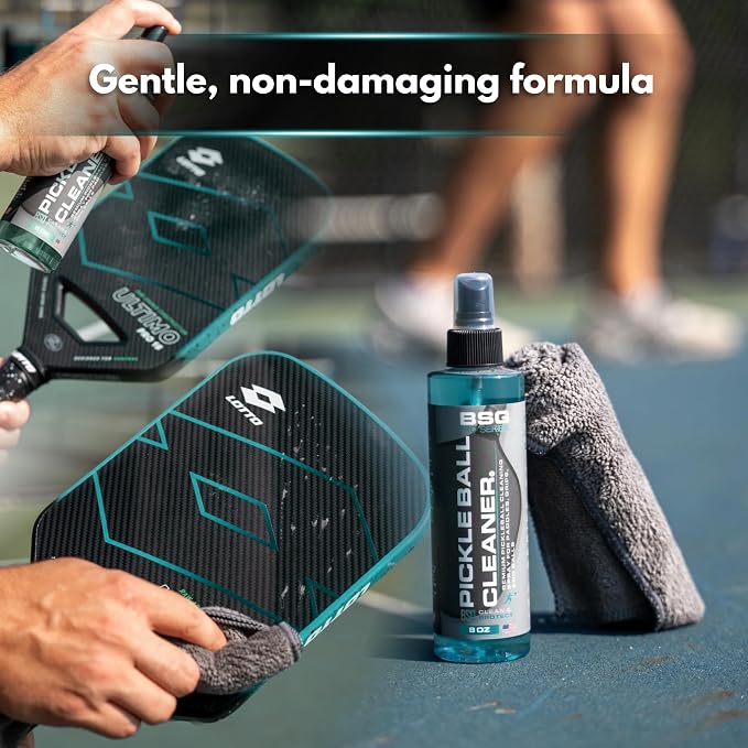 Pickleball Paddle Cleaner, Grip & Paddle Reset Spray, Erase Dirt & Grime, Improve Accuracy, Remove Sweat and Scum | 8 floz