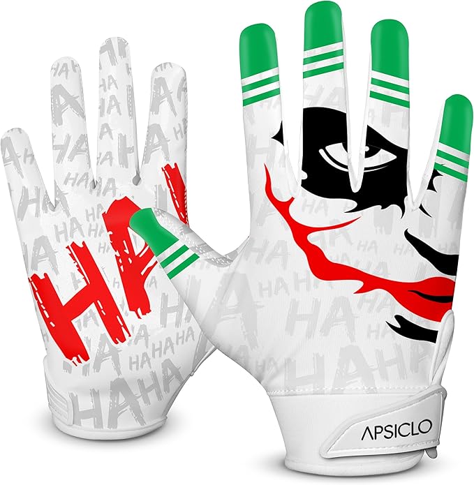 Youth Football Gloves – Sticky Silicone Grip – Youth & Adult Sizes – Breathable, Flexible, Training Football Receiver Gloves & Game Gear