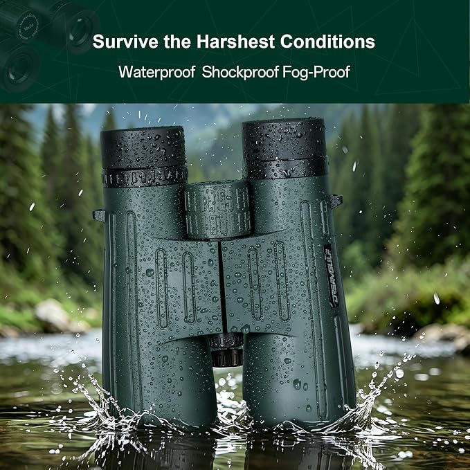 18x56 UHD Binoculars for Adults High Powered with Upgraded Phone Adapter, Wide Field of View Binoculars with Clear Low Light Vision, Lightweight Waterproof Binocular for Bird Watching Travel Cruise