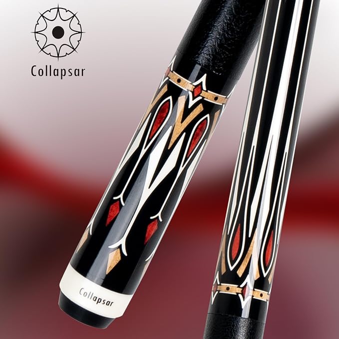 Collapsar CA Pool Stick with 1X1 Hard Case,58" Maple Professional Billiard Cue Stick,19-21 oz Pool Cue Set