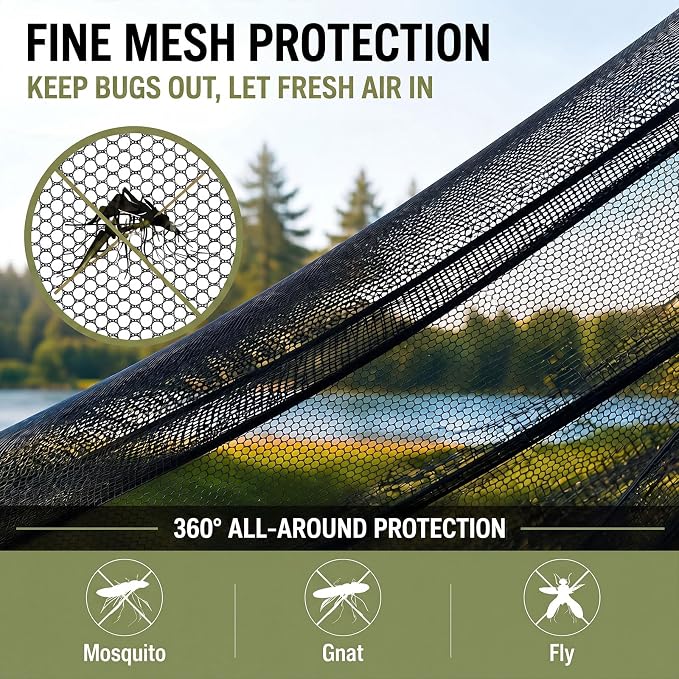 2 Pack Pop up Mosquito Tent for Camping 1 Person Instant Setup Foldable Bug Net Cot Tent with Ground Pin Portable Waterproof Screen Net for Cot Bed Hiking Summer Beach Outdoor