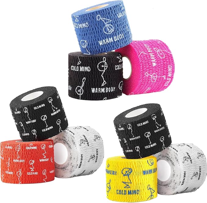 WARM BODY COLD MIND 9 Rolls Weightlifting Thumb Tape - Hook Grip Tape for Powerlifting, Cross Training, Gym Tape, Workout