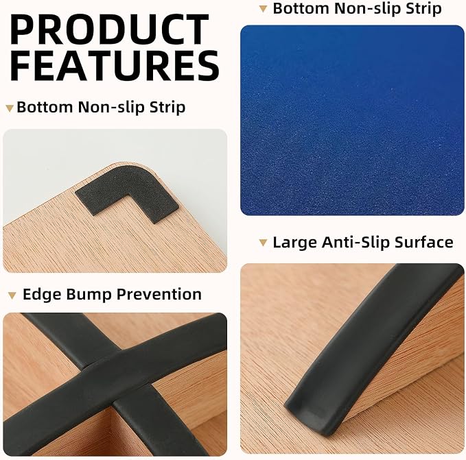 Juoe 360° Non-Slip Balance Board Professional Wobble Board for Adults,up to 350 Ibs for Physical Therapy,Under Desk,Core Strength, Stability,Office Wobble Boards