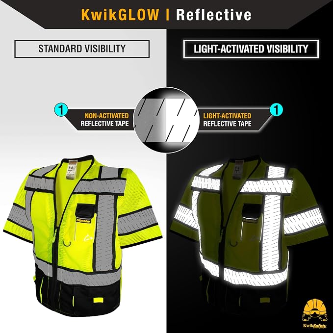 KwikSafety - SHERIFF & SPECIALIST Safety Vest [Multi-Use Pockets] Class 2 & Class 3 Hi Vis ANSI OSHA Safety Vest for Men