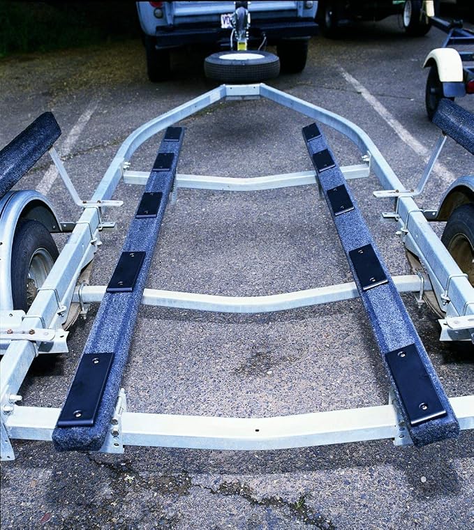 Ironwood Pacific E-Z Slide Boat Trailer Slides and Bunkenders for 4” bunks – in Black or White