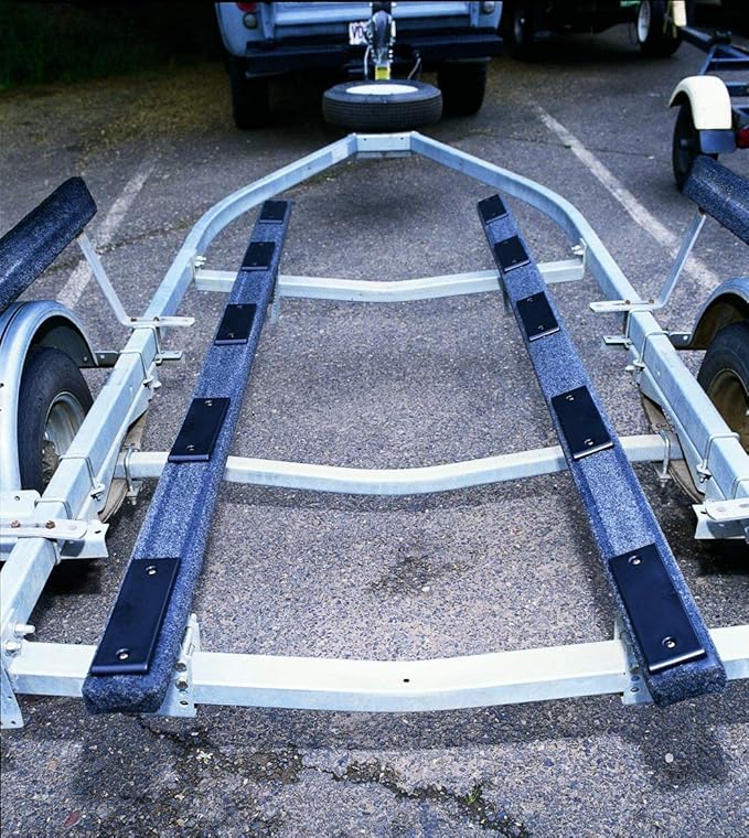 Ironwood Pacific E-Z Slide Boat Trailer Slides and Bunkenders for 4” bunks – in Black or White