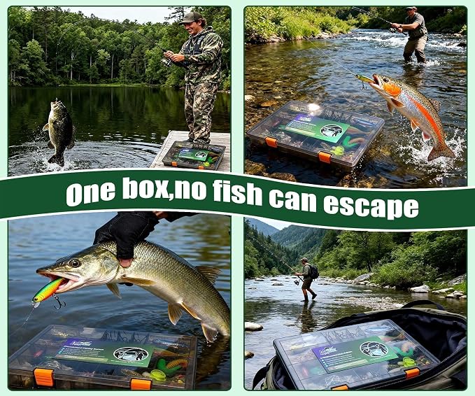 Elite Bass Fishing Tackle Box Kit - All-in-One Lure Set | Fully loaded with zero junk fillers. Premium Gear Gift for beginners, teens, Men, Dad, Weekend & Progressive Anglers