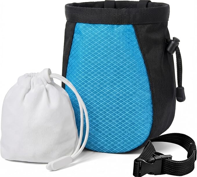 Climbing Chalk Bag for Rock Climbing - with Chalk Ball - Adjustable Black Chalk Bag Bouldering for Rock Climbing Equipment