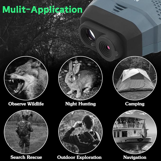 Portable Digital Night Vision Monocular New Optics Records Video Image with Micro SD Card
