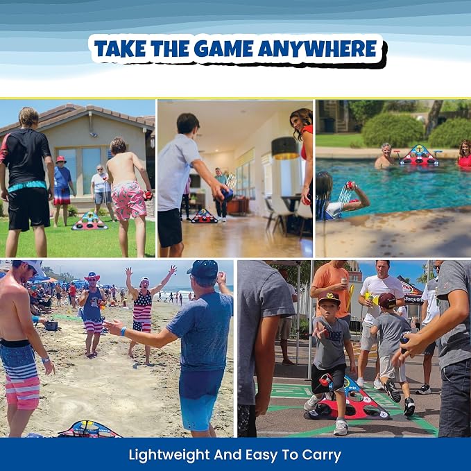 TOSS & ROLL NN' Hole - Portable Cornhole Game for Water or Land | for All Ages