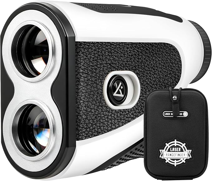 Golf Rangefinder with Slope - 1200 Yards Range Finder for Golfing/Hunting, 7X Magnification, Flag Pole Locking Vibration, Rechargeable Range Finders with Magnet Stripe, Best Golf Accessories Gift