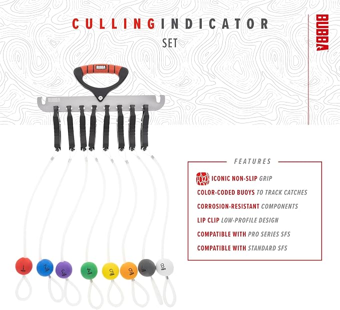 BUBBA Culling Set - Compatible Smart Fish Scales - Tournament Fishing Accessory to Track Catches