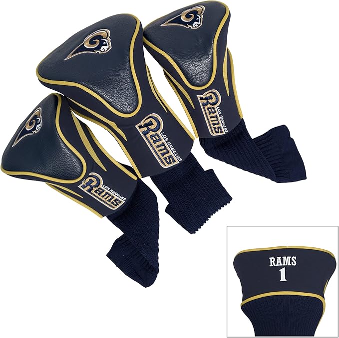 Team Golf NFL Cincinnati Bengals Contour Golf Club Headcovers (3 Count) Numbered 1, 3, & X, Fits Oversized Drivers, Utility, Rescue & Fairway Clubs, Velour Lined for Extra Club Protection