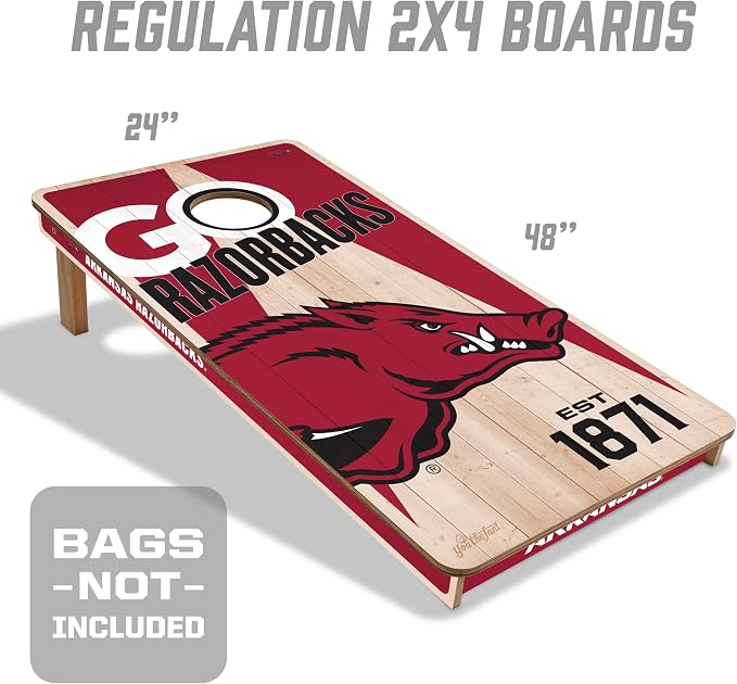 YouTheFan NCAA 2’ x 4’ Professional Wood Cornhole Game