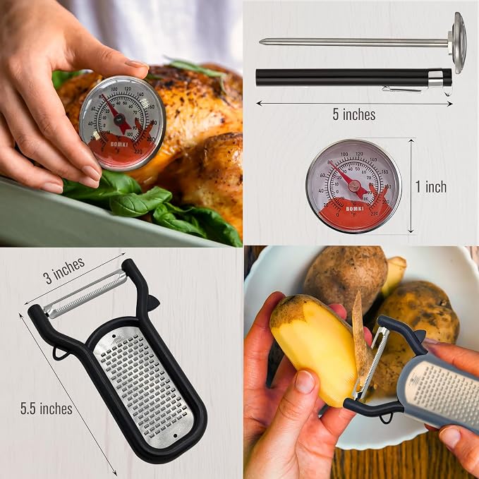 BOMKI Grilling and Camping Cooking Utensils Set for The Outdoors BBQ - Camping Utensil Set Kitchen Set Cookware Accessories Glamping Essentials Camp Stuff Camp Cooking Set (Green Pro)