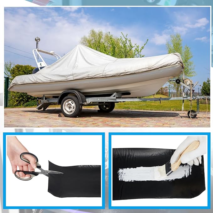 Tinideya Black Boat Trailer Bunk Carpet Water Proof Bunk Carpet Marine Boat Bunk Carpet Outdoor Boat Trailer Bunk Covers Trailer Boat Bunk Padding for Boats Trailers
