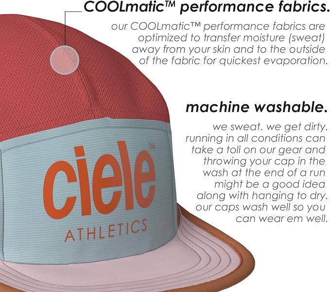 Ciele Athletics GOCap - Premium Washable Moisture Wicking Hat with Sun Protection, 5-Panel Knit Running Hat