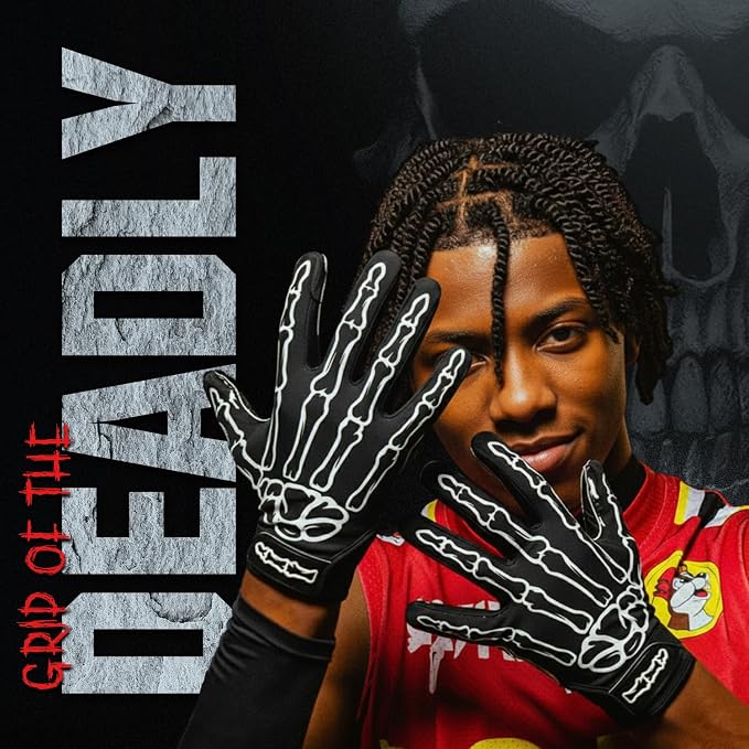 Football Gloves – Super Sticky Receiver Gloves to Boost Grip & Performance for Games & Training – Adult & Youth Sizes
