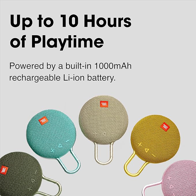 JBL Clip 3, Camouflage - Waterproof, Durable & Portable Bluetooth Speaker - Up to 10 Hours of Play - Includes Noise-Cancelling Speakerphone & Wireless Streaming