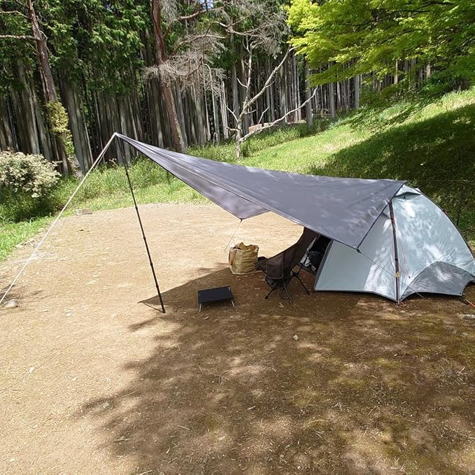 TRIWONDER Camping Tarp Cover Waterproof Rain Fly Tent Ground Cloth Footprint Hammock Shelter for Outdoor Hiking Picnic Beach (Dark Green+Accessories)
