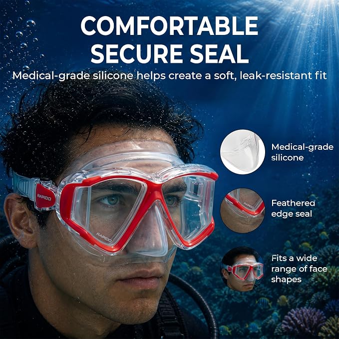 Rapido Panto-180 Four Lens Mask and Snorkel Combo