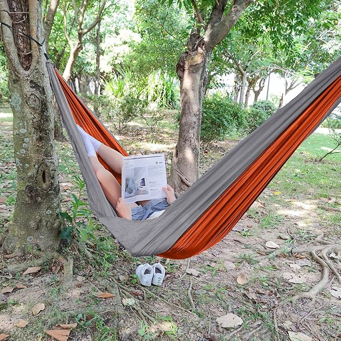 Forbidden Road Camping Hammock 400lbs Capacity Portable Hammock for Outside, Backyard, Travel, Backpacking, Beach