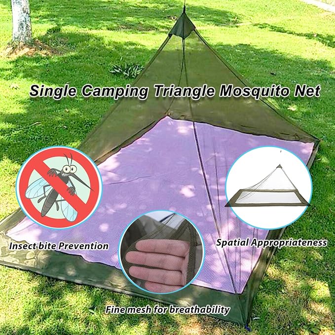 LiXiongBao Mosquito Net Tent,7.2x3.9x3.28 FT Outdoor Mosquito Net for Camping and Hiking with Tent pegs,Bug Net,Bed Net,Mosquito Tent,Bed Tent,Bug Netting for Bed without Sleeping Mat(Green)