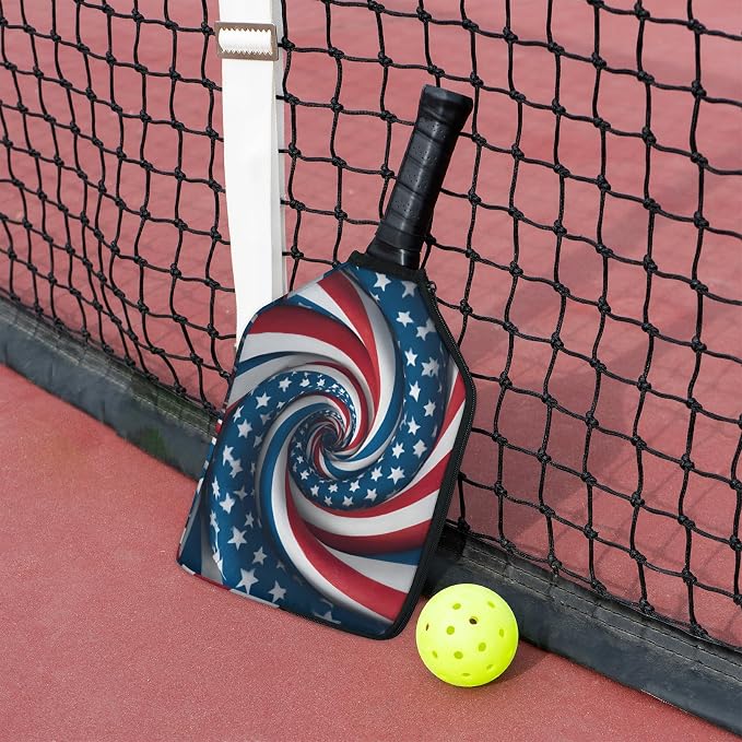 Stripe Design Pickleball Paddle Cover - Protective Polyester Sleeve for Paddles