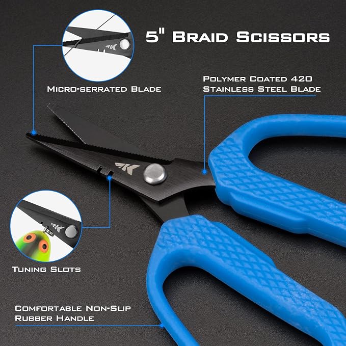 KastKing Kalibrate Fishing Line Spooler & 5’’ Braid Scissors - W/Line Counter, Patented Accessories, Portable, Compact, for Spinning & Casting Reels - No Line Twist, Fishing Gears Gifts for Men