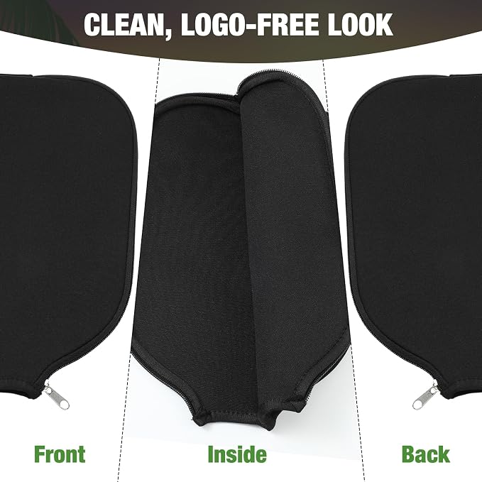 12 Pcs Paddle Cover Compatible with Pickleball Paddle Cover Neoprene Racket Sleeve with Zipper, Protection Covers for Men Women