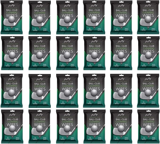 ProPlay Ball & Club Cleaning Wipes | Powerful Cleaner Removes Dirt, Grass, and Sand | Convenient, Resealable Pack - Unscented 24 Pack