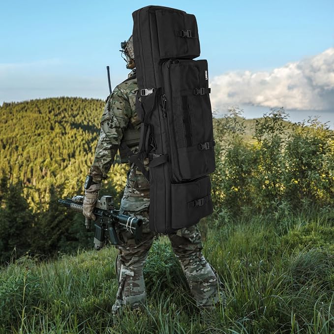 28" 32" 36" 42" 46" 48" 51" 55" Soft Double Rifle Bag, Portable Long Rifle Bag for Outdoor Hunting Shooting, Gun Case Storage & Transportation, with Multiple Colors