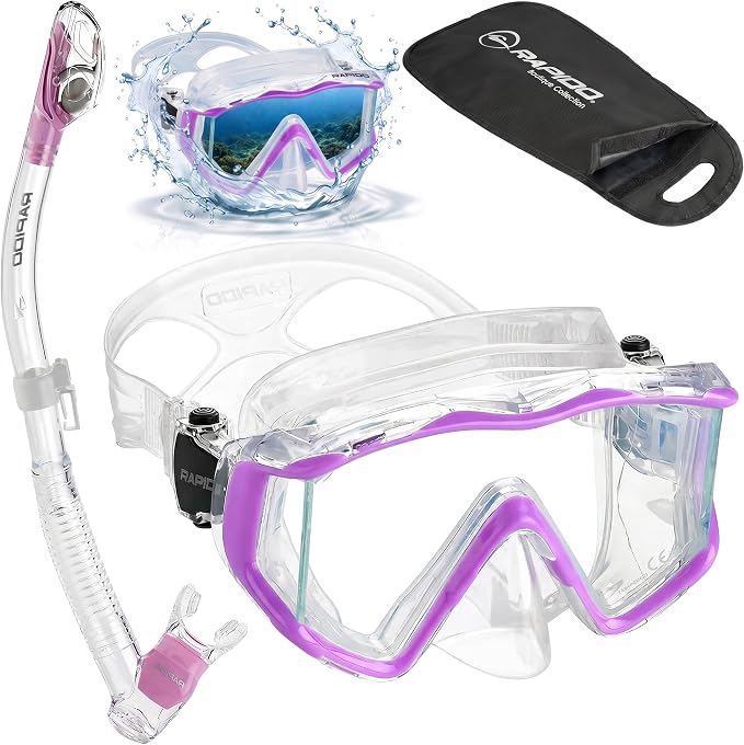 Rapido Clareza Three Lens Mask and Snorkel Combo