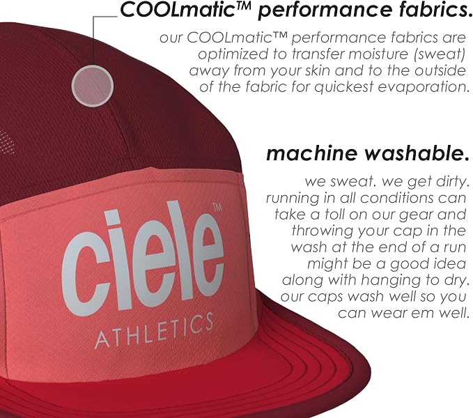 Ciele Athletics GOCap - Premium Washable Moisture Wicking Hat with Sun Protection, 5-Panel Knit Running Hat