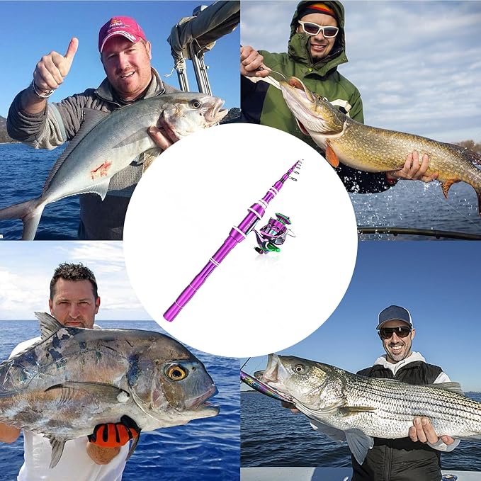 All-in-One Telescopic Fishing Rod Reel Combo Kit - 100M Line, Lures & Case for Saltwater/Freshwater